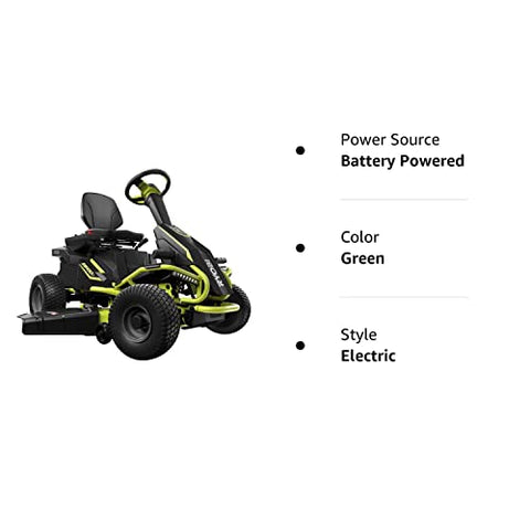 Ryobi 38" Battery Electric Rear Engine Riding Lawn Mower RY48110