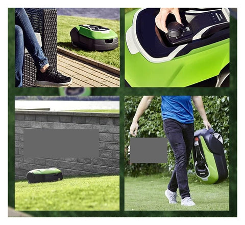 Electric Lawn Mower Intelligent Mowing Robot Lawn Mower Lawn Machine GPS Positioning Lithium Electric Automatic Noise-Free and Low Maintenance
