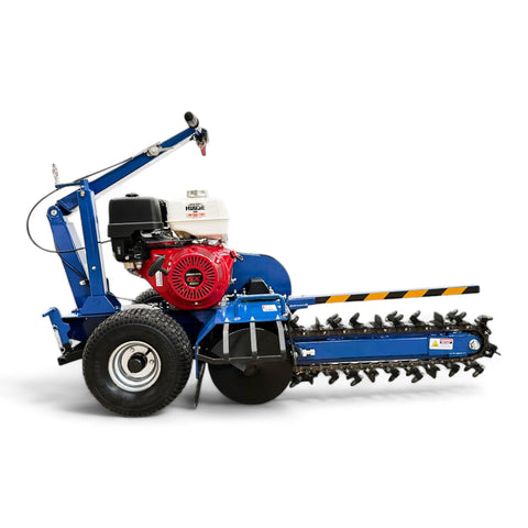 HOCTCR1500 Walk Behind Trencher Compatible with Honda GX390 13 HP EPA Engine + 25 INCH Digging Depth + 27 Tungsten Carbide Blades + 213.25 FT/HR TRENCHING Speed - Assembled in North America